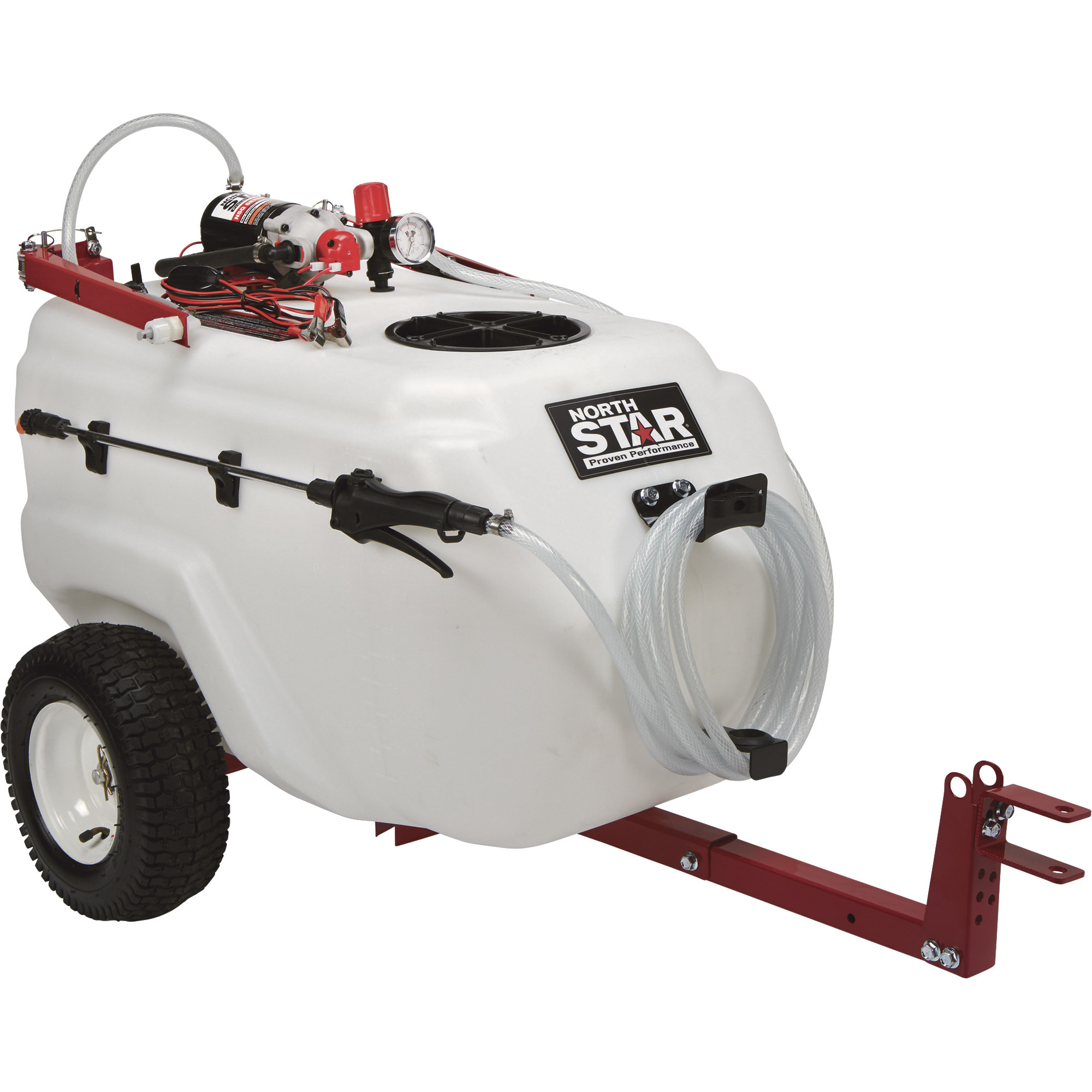 NorthStar Tow-Behind Trailer Boom/Broadcast/Spot Sprayer, 31-Gallon Capacity, 2.2 GPM, 12 Volt DC
